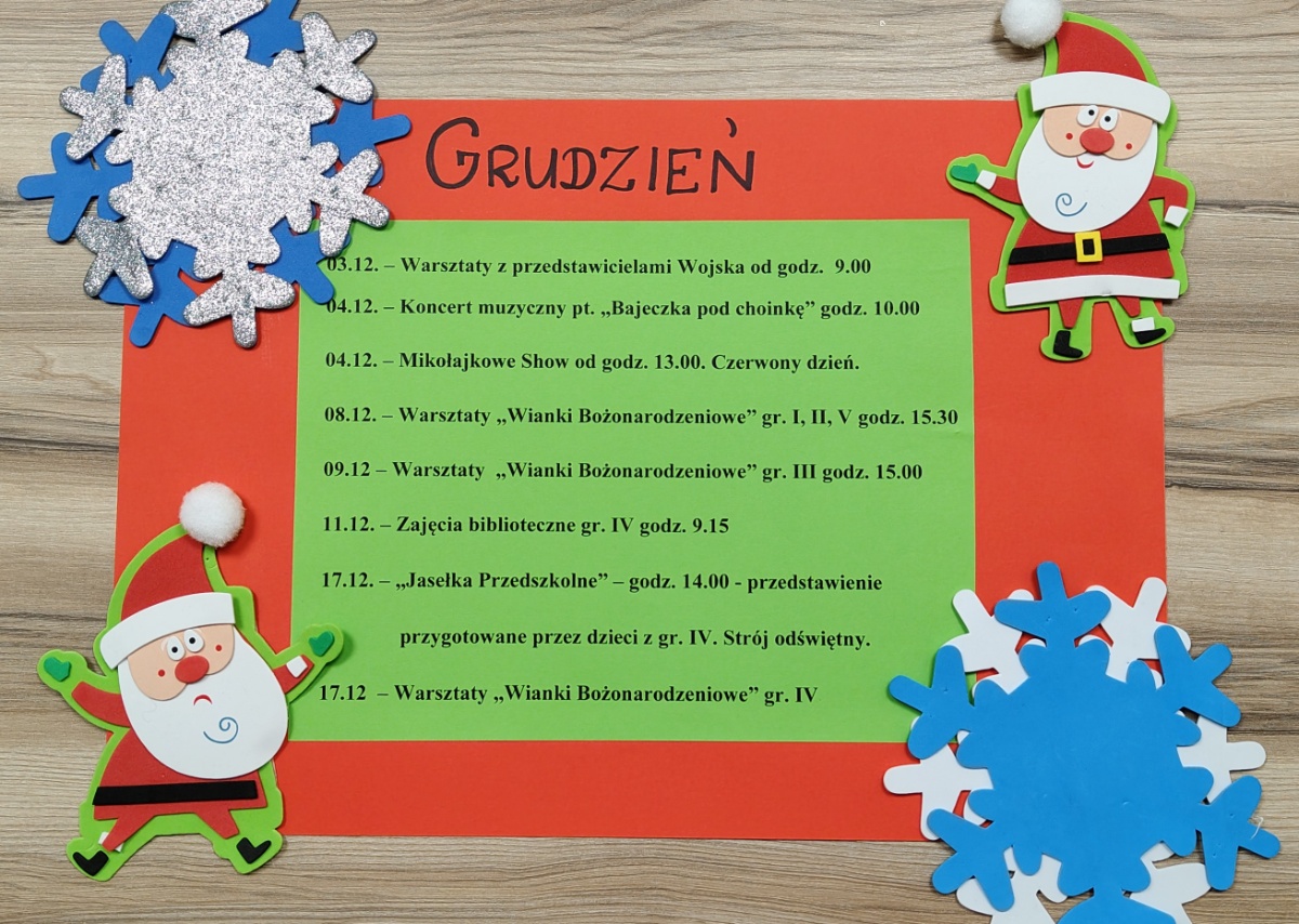 Wydarzenia na miesiąc grudzień